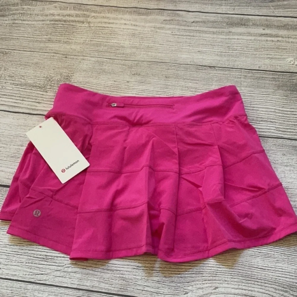 LULULEMON Pace Rival Tennis Skirt SONIC PINK  REGULAR LENGTH 2022 Size 4 NWT - Picture 5 of 13